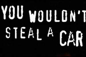 That one famous anti-piracy PSA campaign may have used a pirated font