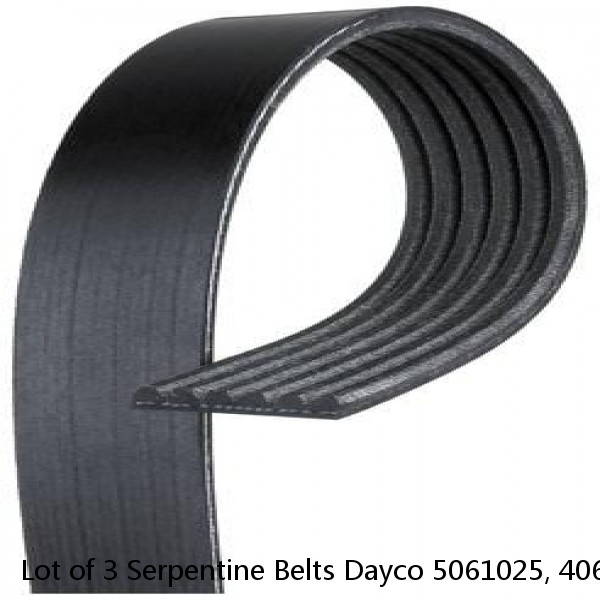 Lot of 3 Serpentine Belts Dayco 5061025, 4061025, K061025